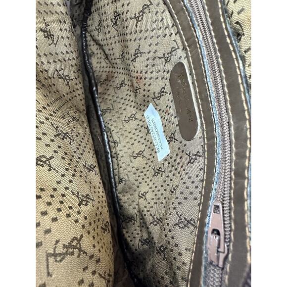 Yves Saint Laurent YSL Shoulder Bag Purse Triangle Logo Vintage - Picture 4 of 13